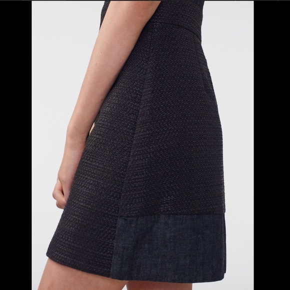 NEW A|X Armani Exchange Pieced‎ Tweed Dress Blue/Black [SZ 12 ] - Picture 2 of 8